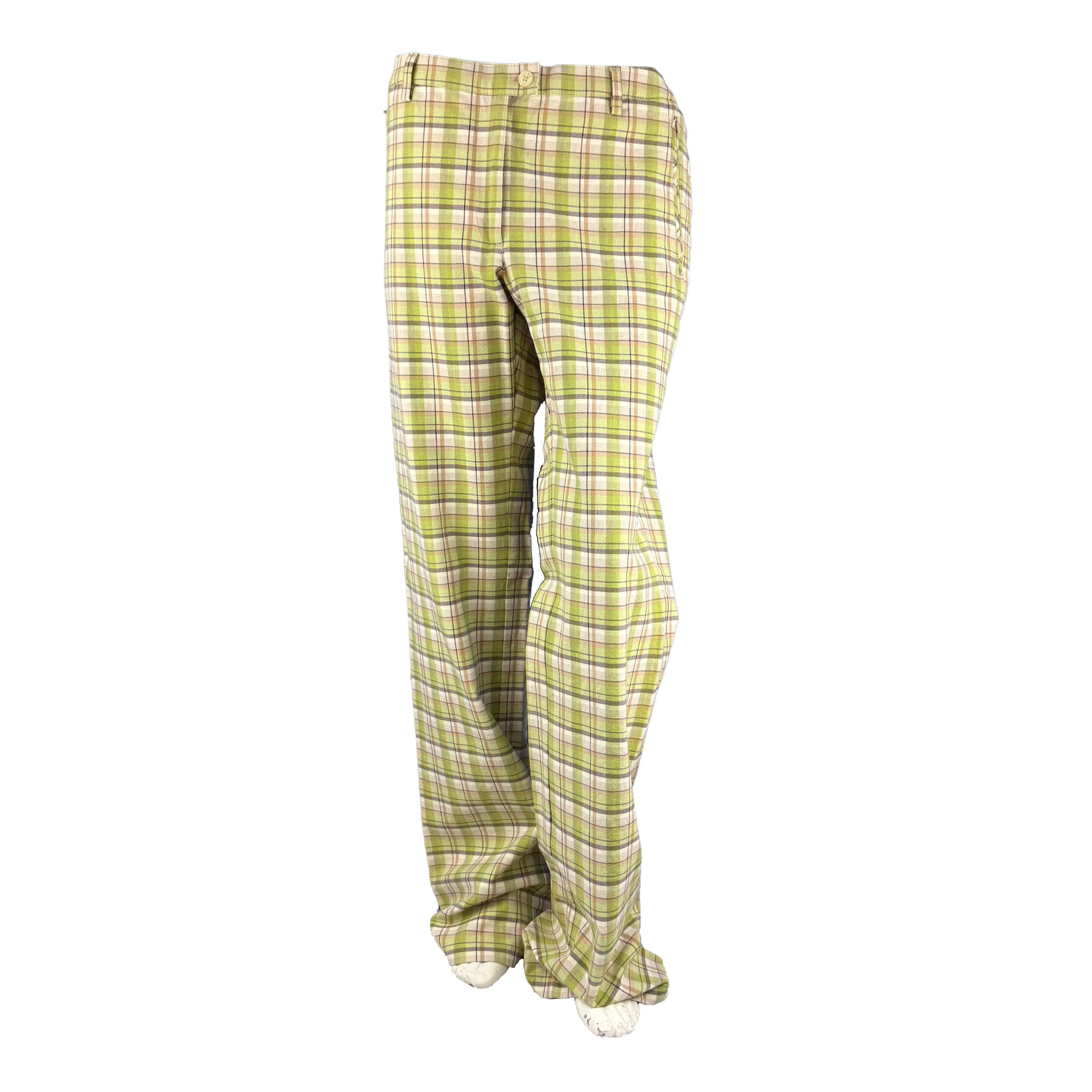 Chervo Damen Hose Spillo COMFORT grün beige kariert 28F