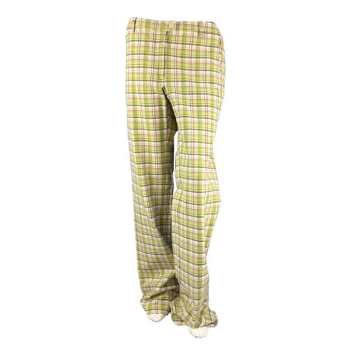 Chervo Damen Hose Spillo COMFORT grün beige kariert 28F