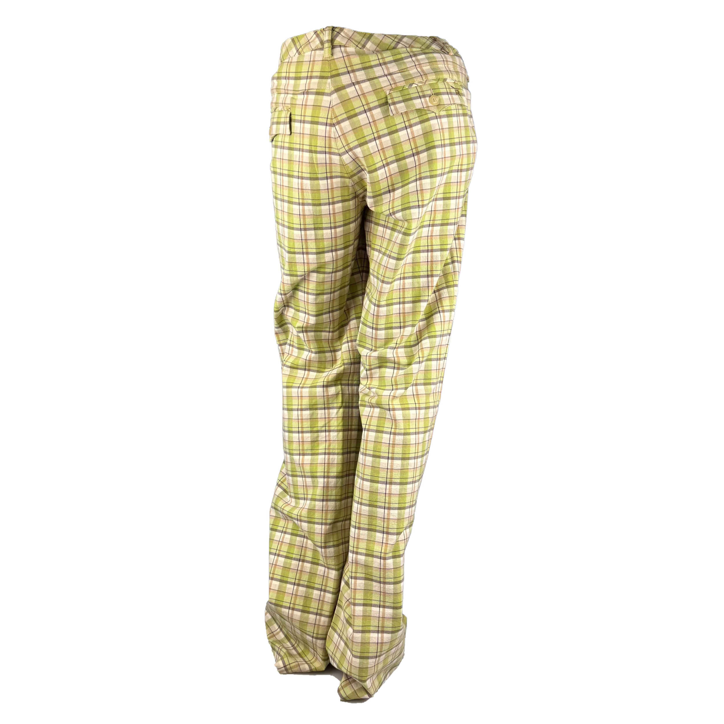 Chervo Damen Hose Spillo COMFORT grün beige kariert 28F